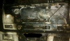 آتش سوزی خودروی کامیون و انبار