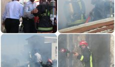 آتش سوزی منزل مسکونی واقع در خیابان استقلال کوچه شهید قلندری