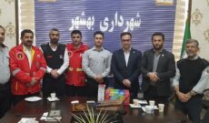تبریک آتش نشانان بهشهر به مهندس احمدی شهرداربهشهر بمناسبت روز شهردار