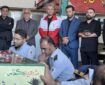 وداع نیروهای امدادی جمعیت هلال احمر بهشهر و پرسنل سازمان آتش نشانی و خدمات ایمنی شهرداری بهشهر با شهید گمنام